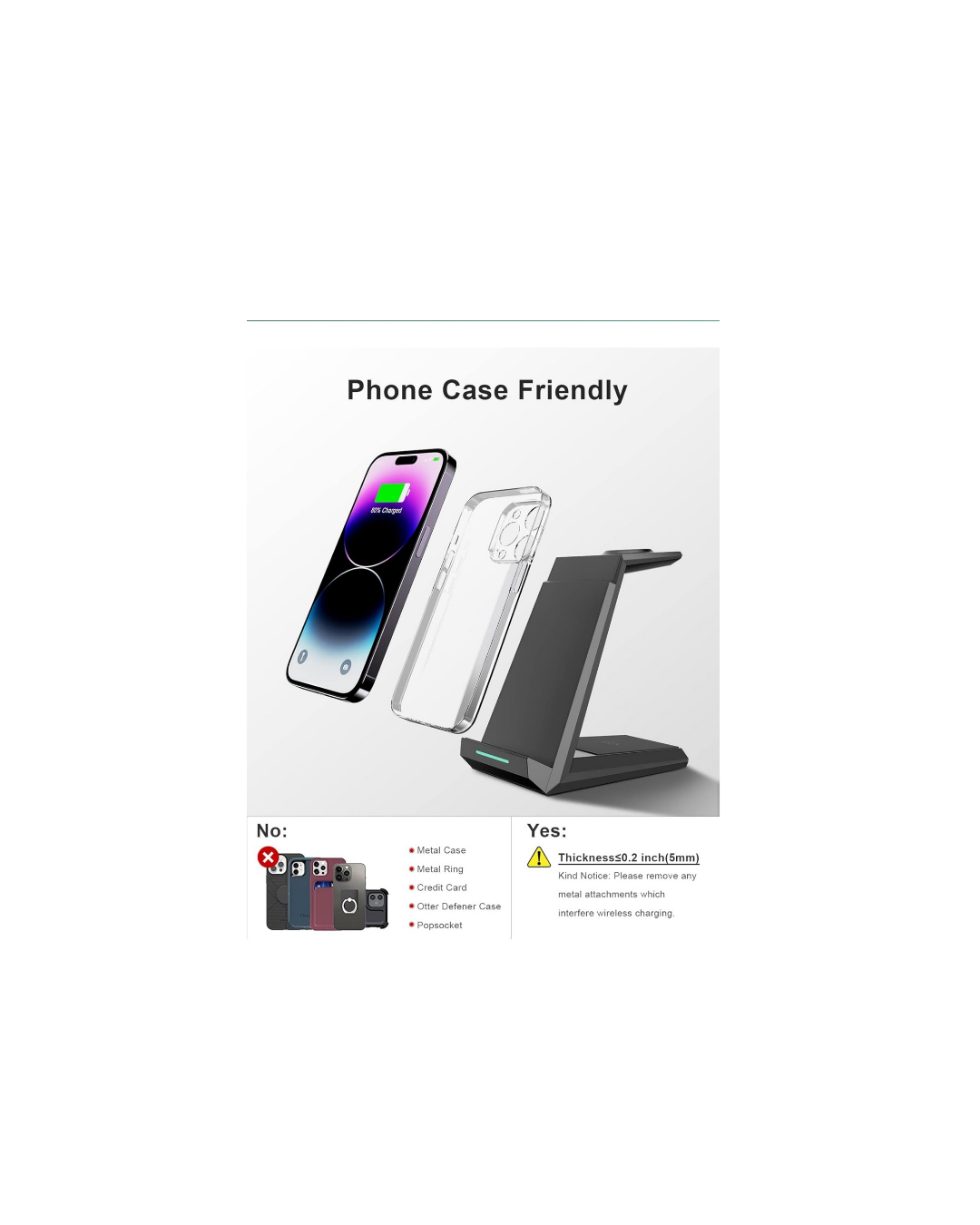 3-in-1 Wireless Charging Stand for iPhone, Apple Watch & AirPods