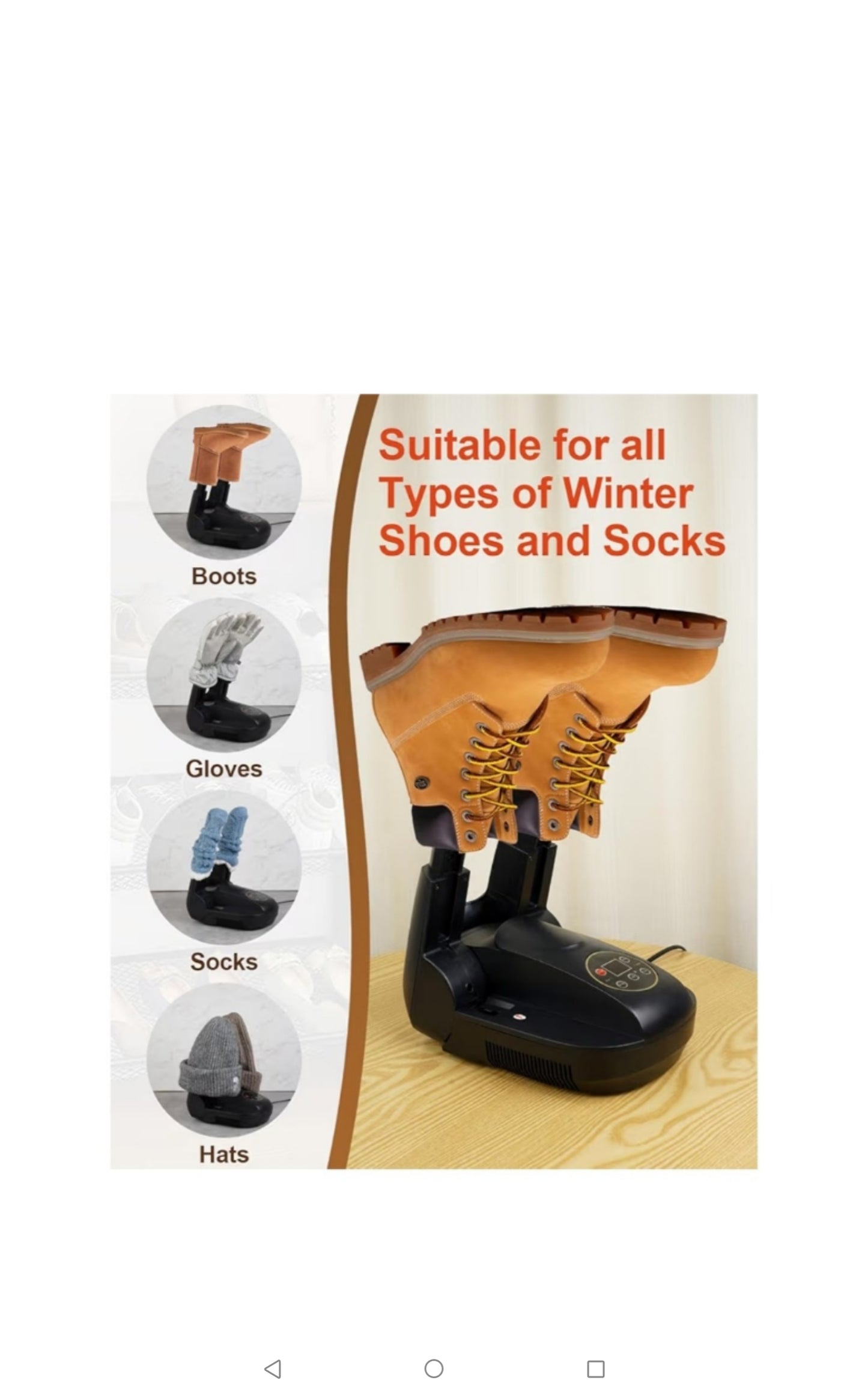 Zentrox™ Smart Boot Dryer Pro – Dual Heat + Odor Removal System